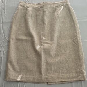 Stefanel Cream Wool Pencil Skirt